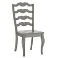 thumbnail image 2 of Weston Home Farmhouse French Ladder Back Wood Dining Side Chairs, Antique Grey (Set of 2), 2 of 7