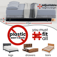 thumbnail image 2 of Under Bed Blocker for Pets - See What You’ve Been Missing. Whole Bed Kit Patent - Adjustable Height & Length, Custom Fits All Beds, Black Cardboard, 2 of 7