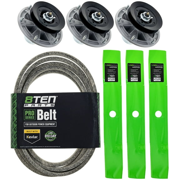 8TEN Blade Spindle Belt Kit for John Deere Ztrak Z530R Z545R 54-inch M164016 MK1013851