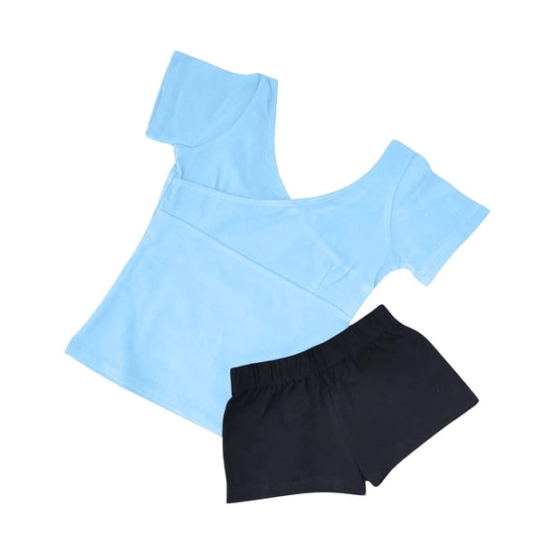 Odeerbi 2-15 Años Niñas Conjuntos de Verano Camisetas de Manga Corta de Algodón Pantalones Cortos Conjunto de Dos Piezas