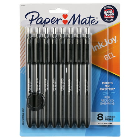 Paper Mate® InkJoy® Gel Pens, Medium Point, Black, 8 Pack