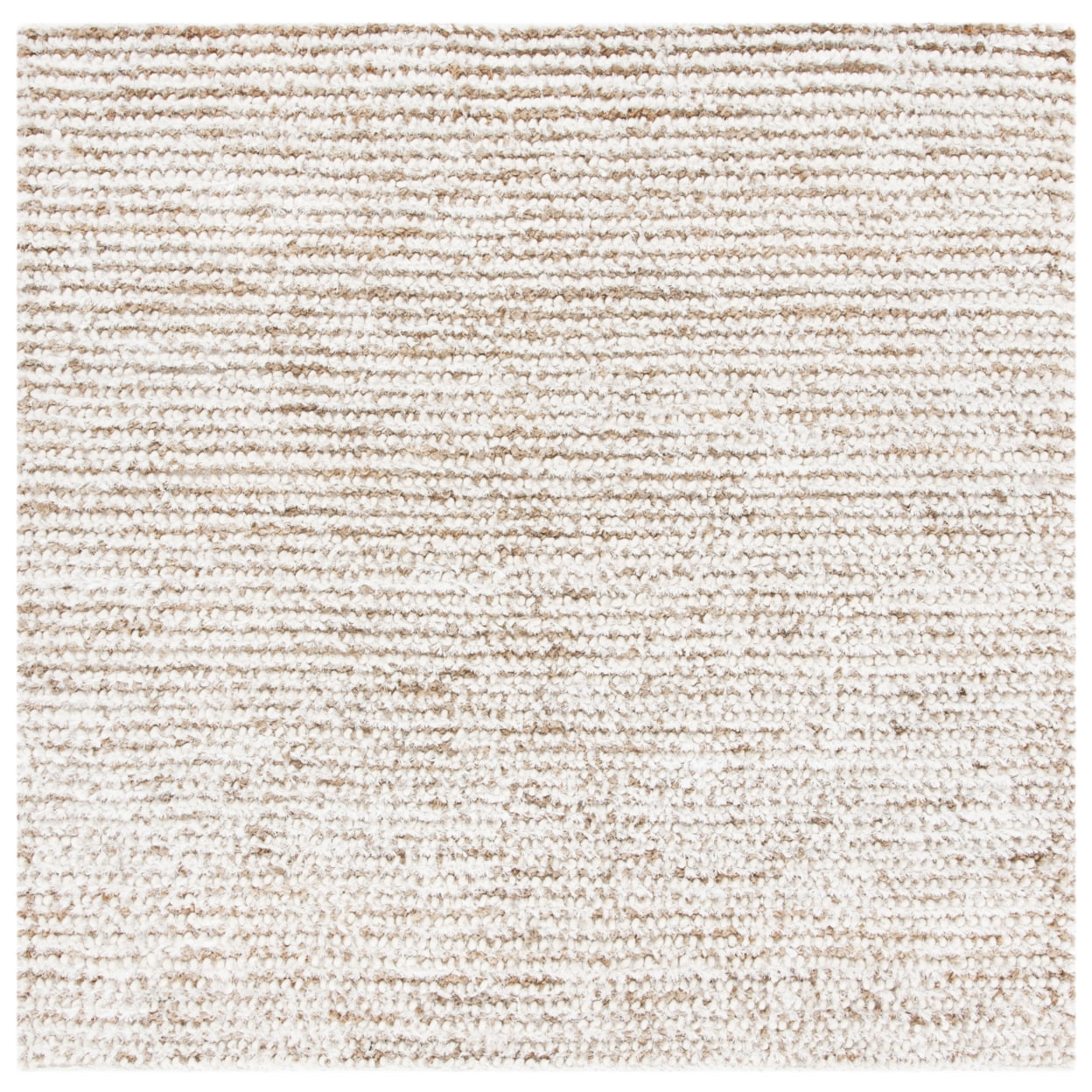 SAFAVIEH Constance Braided Plush Shag Runner Rug, White/Beige, 2'3" x 11'