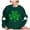 Green, variant on Tponi Funny Shirts Crew Neck Top Long Sleeve Shamrock Multicolor Womens Graphic Tshirts XS