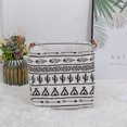 thumbnail image 1 of Small Square Foldable Storage Box with Linen Stitching Fabric Storage Basket, Storage Box with Cotton Rope Handles Storage Cube Storage Box(Cactus）, 1 of 5
