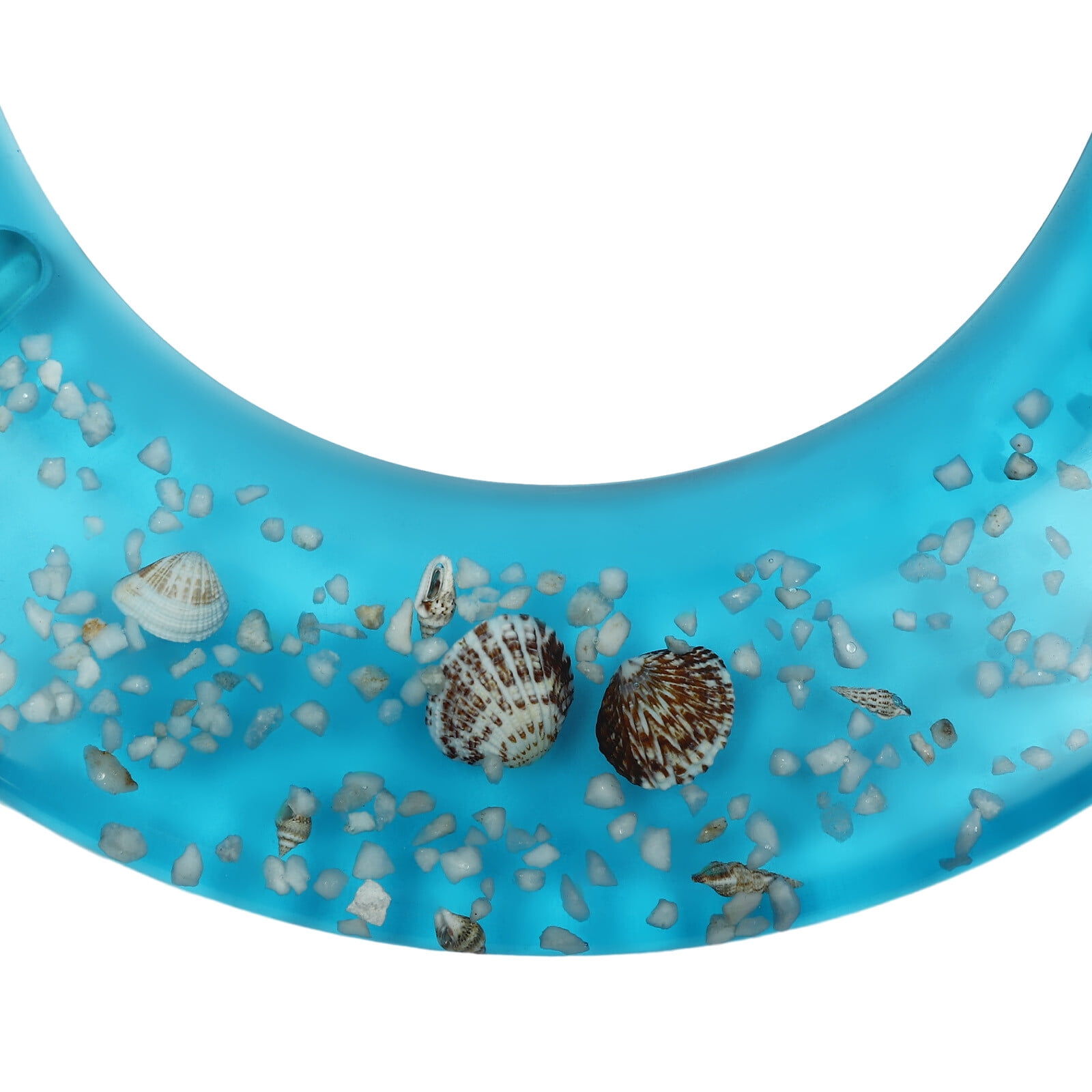 DENEST Resin U/V type Toilet Seat Aquarium Seat Blue Sea Fish Shells Shape Toilet Seat