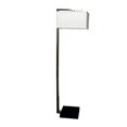 thumbnail image 1 of Benzara BM240888 Metal Frame Support Floor Lamp with Hanging Rectangular Shade, Silver, 1 of 5