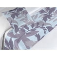 thumbnail image 3 of Floral Boho Bed Runner Set, Simple Design Delicate Flower Silhouettes Neutral Colors Exotics Art, Decorative Bedding Scarf & a Pillow Sham for Hotels Homes, Twin, Dark Indigo Pale Blue, by Ambesonne, 3 of 3
