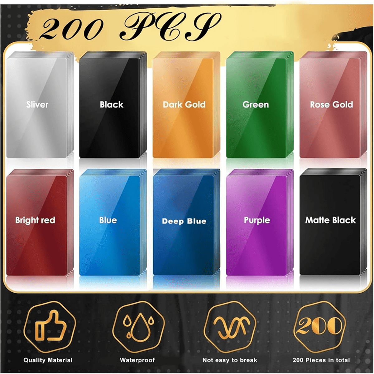 Laser Engraving Blanks, for CNC Engraving, Crafting, Multipurpose Metal Business Cards. DIY Gift Cards,As Shown