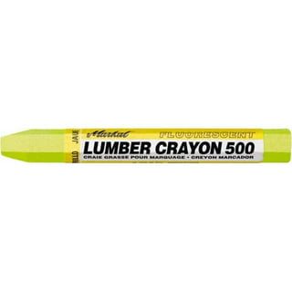 Markal 200 Lumber Crayon Economical Wax Based Marker, 1/2 Hex, 4-5/8  Length, Black (Pack of 12)