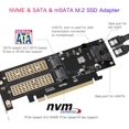thumbnail image 3 of 2Pcs 3 in 1 NGFF and mSATA SSD Adapter Card, Electop M.2 NVME to PCIE/ M.2 SATA SSD to SATA III/ mSATA to SATA Converter, Support 2280/ 2260/ 2242 /2230 Host Controller Express Card, 3 of 5