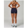 thumbnail image 5 of PISONIC Workout Sets for Women 2 Pieces Criss Cross Back Sports Bras Matching High Waist Butt Lifting Shorts Yoga Outfits, 5 of 11