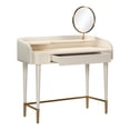 thumbnail image 6 of Penelope Cream Vegan Leather Wrapped Vanity Desk, 6 of 8