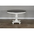 thumbnail image 5 of Pemberly Row Wood 30" Farmhouse Table in White/Dark Brown Finish, 5 of 8