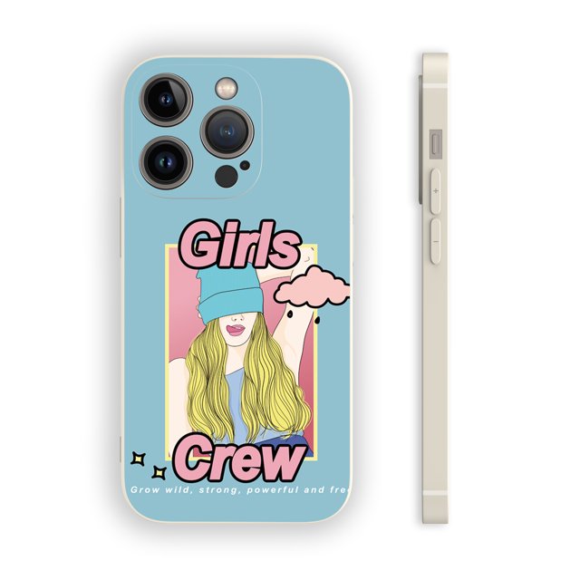 Destaca con una llamativa funda de teléfono plateada mate con diseño de dibujos animados para iPhone15 Pro Max 14 13 12 Pro 11
