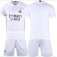 thumbnail image 1 of Nuevo 2021/2022 Jersey de fútbol para niños 7 # Hazado 8 # Kroos 10 # Modric Football Jerseys Suit Shorts Set-White-26 BmatwkZeng Bmatwk Jersey, 1 of 2