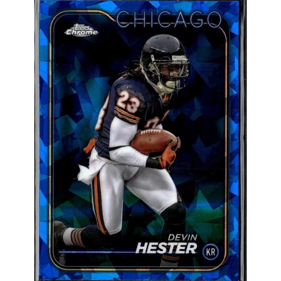2024 Topps Chrome Blue Sapphire #17 Devin Hester Chicago Bears Football Card Chicago Bears NFL Football Trading Card