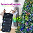 thumbnail image 5 of Pinovk 6FT PVC Christmas Tree with 280 WiFi Music Sync LED Lights – App Control, 917 Tips, Hinged Branches, Dual-Color Effects, Metal Stand, 5 of 11