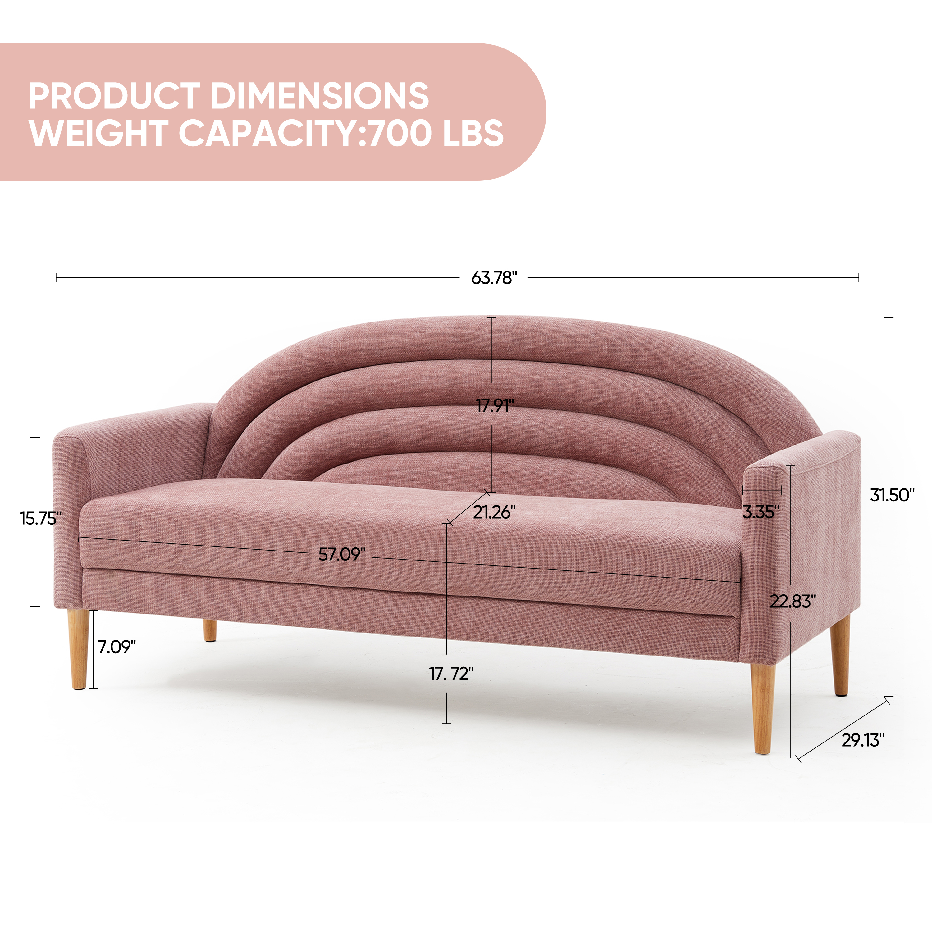 Upholstered Vibrant Rainbow Design, Premium Loveseat, Three-Seater Sofa, and Armchair for Stylish Living Space