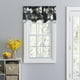 thumbnail image 2 of Ellis Curtain Magnolia Lined Scallop 3" Rod Pocket Valances for Windows 50" x 16" Black, 2 of 4