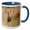 Blue/White, variant on 3drose, Mule Deer Buck Escaping Danger, 11oz Two-tone Red Mug