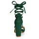 thumbnail image 3 of Sandalias De Mujer Con Tacón En Bloque Y Cordones Verde 6.5, 3 of 7