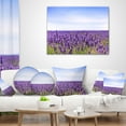 thumbnail image 3 of Designart Close View of Lavender Flower Field - Landscape Wall Throw Pillow - 18x18, 3 of 4