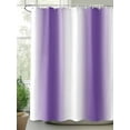 thumbnail image 2 of Shower Curtains Ombre Purple White Bath Curtain Gradient Color Waterproof Bathroom Shower Curtain Set with Hooks Decoration 72 x 72 Inches, 2 of 7