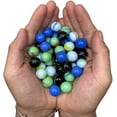 thumbnail image 1 of 50 Marble Game Glass Marbles, 25mm, Mixed Colors., 1 of 5