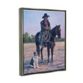 thumbnail image 4 of Stupell Industries Cowboy in Rural Landscape Animals & Insects Painting Gray Floater Framed Art Print Wall Art, 17 x 21, 4 of 10