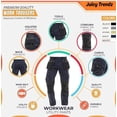 thumbnail image 6 of Men’s Heavy Duty Work Pants – Cordura Knee Utility Trousers for Construction with Multiple Pockets Navy, 6 of 6