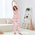 thumbnail image 5 of joogoo Pajamas Set for Women Cherry Flower-a1 Long Sleeve Pjs Loungewear S, 5 of 7