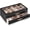 Black, variant on Lolalet 2-Layer Sunglasses Organizer, 12 Slots Eyeglasses Storage Box with Clear Top Lid -Cream