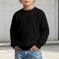 thumbnail image 2 of Weebloom Toddler Boys Crewneck Sweatshirt Fall Winter Pullover Tops Sweatshirts Black, 2 of 9