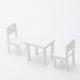 thumbnail image 3 of Casa de silla de miniatura Hugo accesorios muebles de Mesa silla blanca 1:12, 3 of 5
