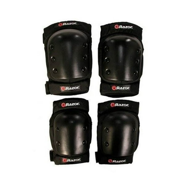 Razor Deluxe Pro Youth MultiSport Velcro Strap Elbow & Knee Pad Set