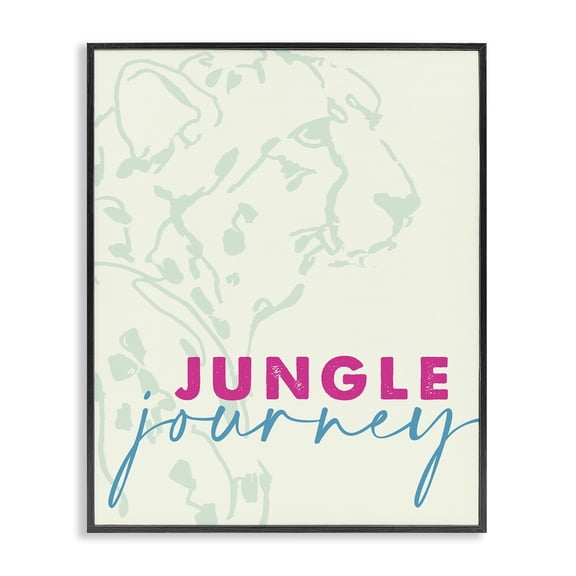 Stupell Industries Tropical Jungle Journey Cheetah Black Framed Giclee Art, 11 x 14, by Lanie Loreth