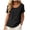Black, variant on Tops Women Trendy Casual Short Sleeve Embroidered Summer Shirts Crewneck Boho Dressy Blouses Loose Tunics (Black, M)