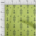 thumbnail image 1 of oneOone Silk Tabby Fabric Arrow & Paisley Ikat Printed Fabric 1 Yard 42 Inch Wide, 1 of 4