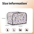 thumbnail image 4 of Toaster Covers 2 Slice, Lavender Flowers Bike Waterproof Bread Machine Cover Fits for Standard 2 Slice Toasters, Home Decor Toaster Protection with Hanging Rope, 4 of 7