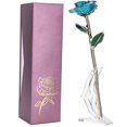 thumbnail image 3 of Regalo de San Valentín, rosa bañada en oro de 24 k, decoración de boda hecha a mano diseñada para profesionales, 3 of 14