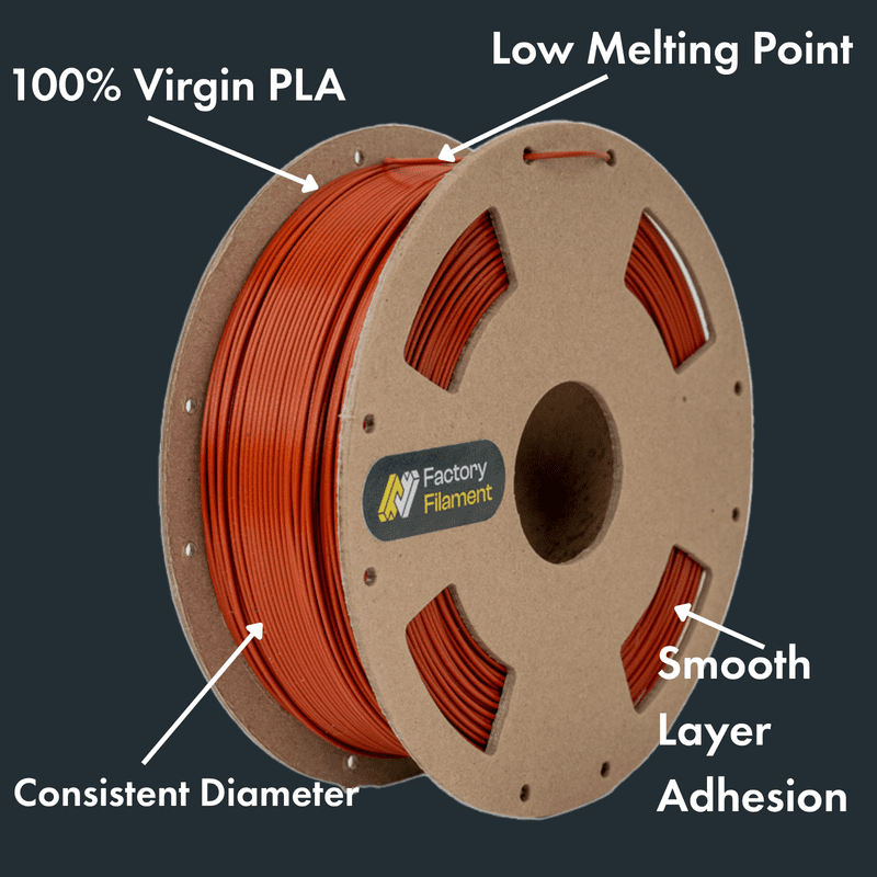 1.75mm Clay PLA 3D Printer Filament, 1 KG Spool, Dimensional Accuracy +/- 0.02 mm, 3D Printing Filament