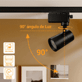 thumbnail image 3 of Cabezal De Riel Led Negro De 7 W, 3000 K Cálido,4PZ Malubero, Negro, 3 of 5