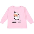 thumbnail image 3 of Inktastic Sorry, I'm a Bit MOOdy Today Cute Cow Pun Boys or Girls Long Sleeve Toddler T-Shirt, 3 of 5