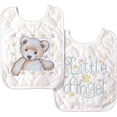 thumbnail image 2 of Tobin Baby Tobin Home Crafts Bear & Angel Cotton Feeding Baby Bib with Embroidery Floss, White, 2 Count, 2 of 2