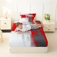 thumbnail image 4 of Homewish Red Abstract Ombre Twin Sheets,Grunge Aesthetic Bedding,3-Piece,1 Fitted Sheet and 1 Pillowcase, 4 of 6