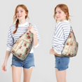 thumbnail image 4 of Waterproof Hiking Sling Backpack for Women – Lightweight Floral Crossbody Chest Bag with Adjustable Strap, Botanical Wildflower Travel Backpack for Outdoor & Everyday Use, 4 of 4