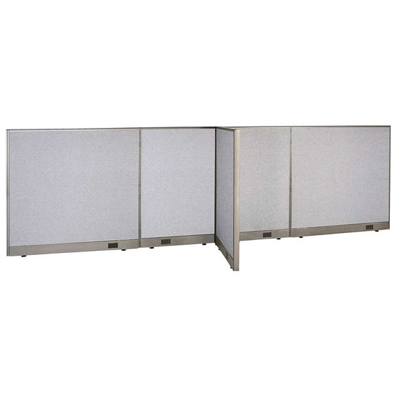 GOF T-shaped Freestanding Partition (30”D x 156”W x 48”H) Office Room Divider, Privacy Screen, Workstation Cubicle
