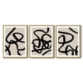 thumbnail image 2 of SHENIFY Black Lines Abstract Wall Art Ink Wash Minimalist Canvas Painting Artwork 11x14in3pcs Natural Framed, 2 of 5