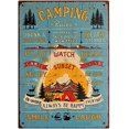 thumbnail image 1 of Camping Decor For Camper Camping Rules Sign Metal Tin Signs Rustic Lake Camper Door Decor For Inside Outside Funny Camping Themed for Outdoors,Yard, Man Cave,12X8 Inches,Farmhouse Campsite Decorations, 1 of 5
