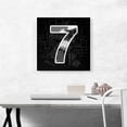 thumbnail image 2 of ARTCANVAS Modern Black White Alphabet Number 7 Seven Numeral Canvas Art Print - Size: 18" x 18" (1.50" Deep), 2 of 9